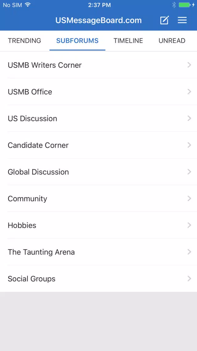 US Message Board Ekran Görüntüleri
