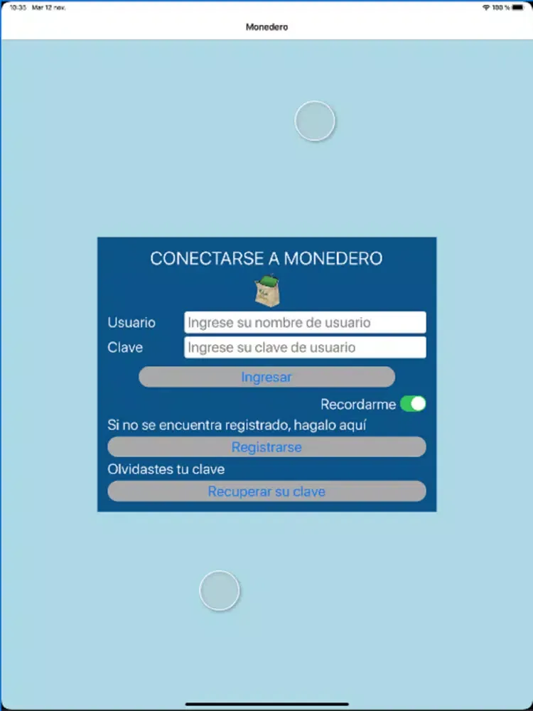 Monedero App iPad  スクリーンショット