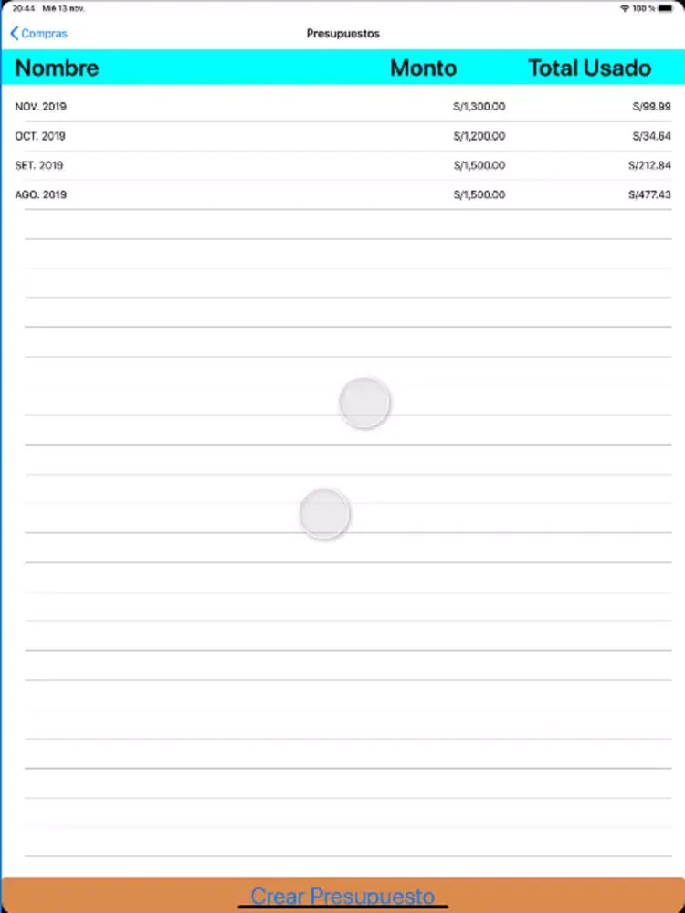 Monedero App iPad  スクリーンショット