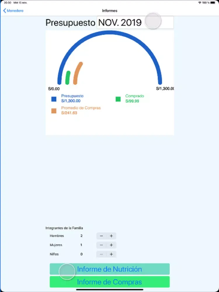 Monedero App iPad  スクリーンショット