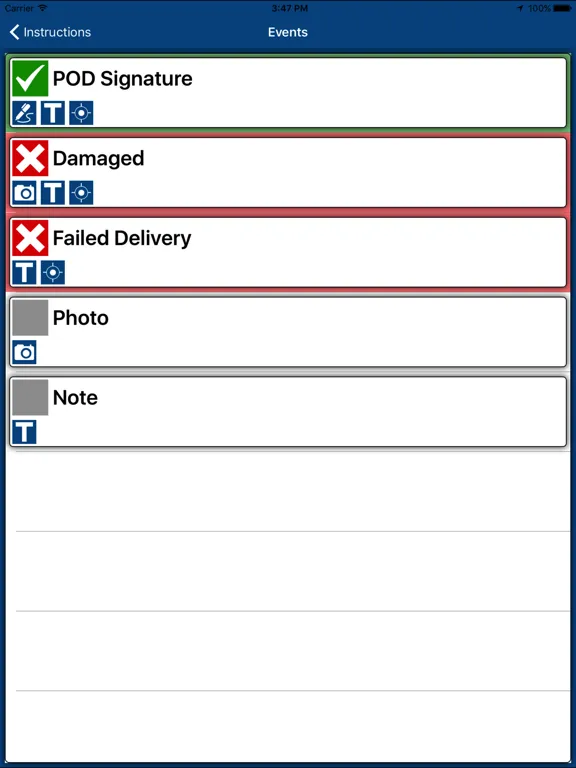 InCab for ForwardOffice iPad  Screenshots
