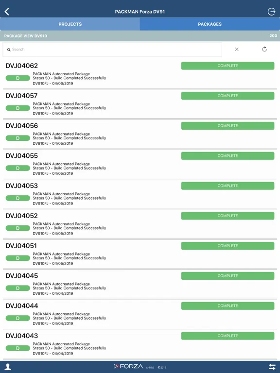 Capturas de tela do PACKMAN Package Management iPad 