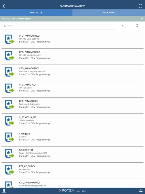 Capturas de tela do PACKMAN Package Management iPad 