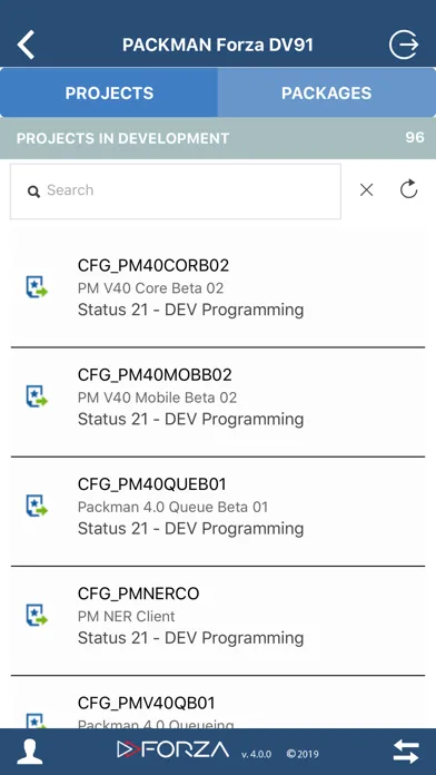 Capturas de tela do PACKMAN Package Management