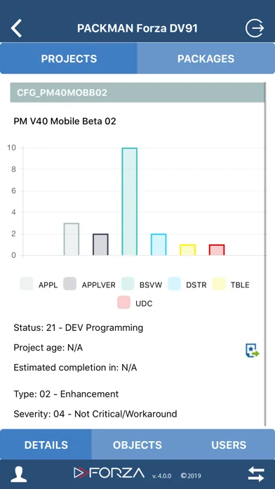 Capturas de tela do PACKMAN Package Management