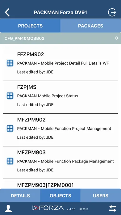 Capturas de tela do PACKMAN Package Management