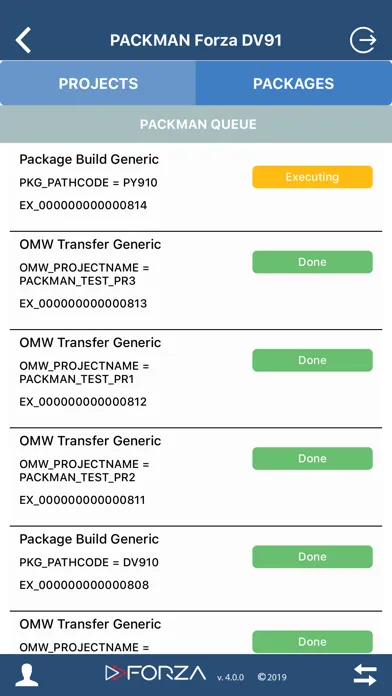 Capturas de tela do PACKMAN Package Management