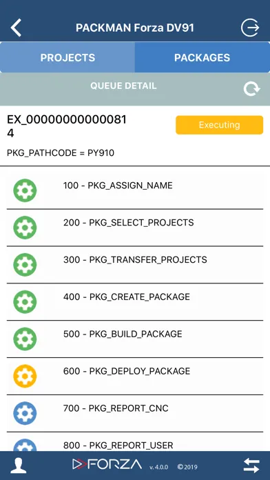 Capturas de tela do PACKMAN Package Management