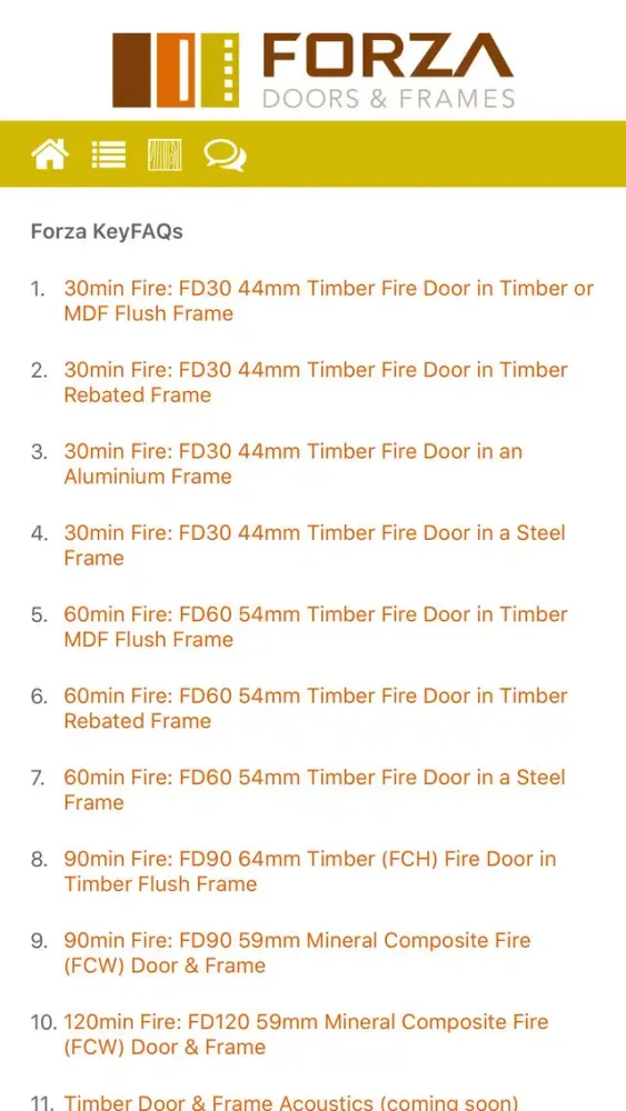 Tangkapan layar Forza Doors and Frames