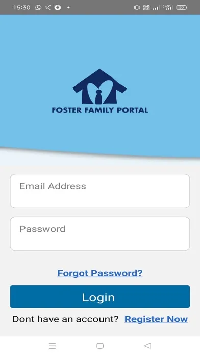 Capturas de tela do Foster Family Portal
