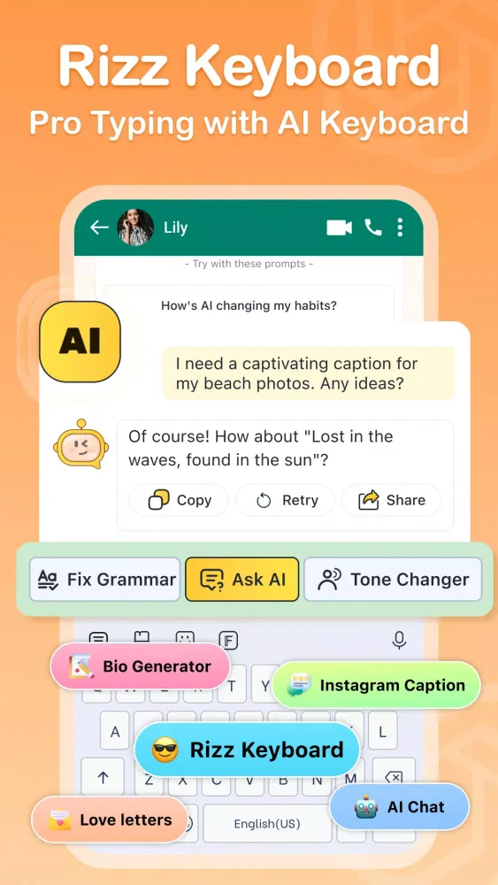 Emoji Keyboard, Themes: FotoAI Ekran Görüntüleri