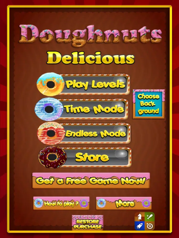 Screenshot di Doughnut-s Delicious :Donut-s Free-Fall Match-ed 3 Challenge iPad 