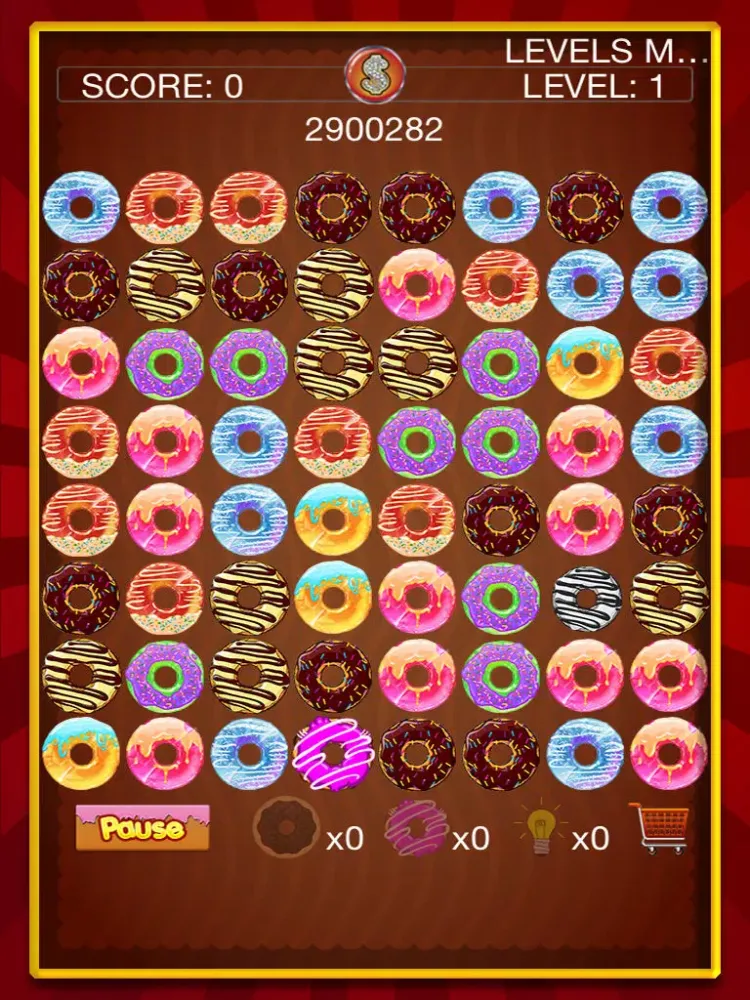 Screenshot di Doughnut-s Delicious :Donut-s Free-Fall Match-ed 3 Challenge iPad 
