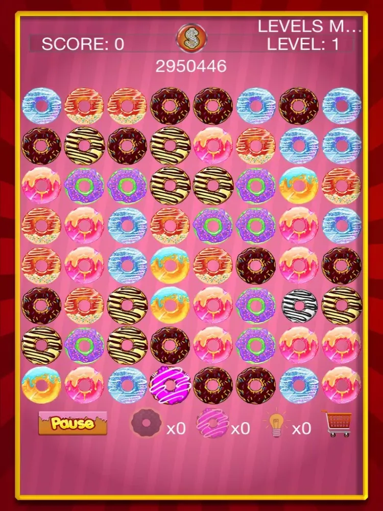 Screenshot di Doughnut-s Delicious :Donut-s Free-Fall Match-ed 3 Challenge iPad 