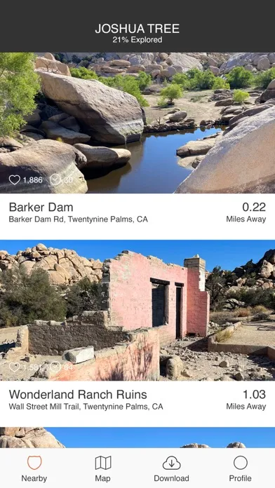 Joshua Tree Offline Guide سکرین شاٹس