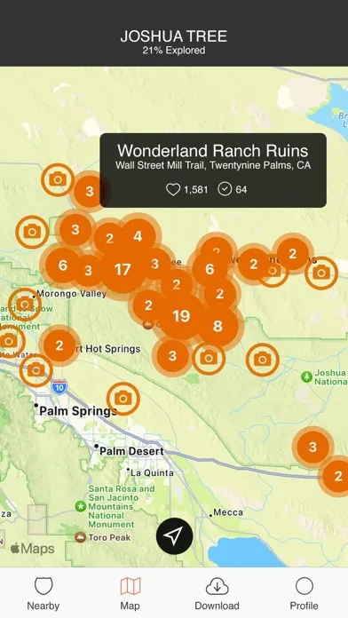 Joshua Tree Offline Guide سکرین شاٹس