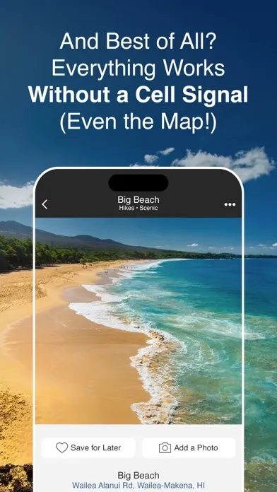 Capturas de tela do Maui Offline Island Guide