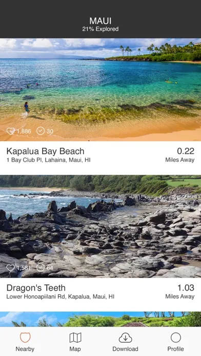 Capturas de tela do Maui Offline Island Guide