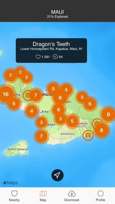 Capturas de tela do Maui Offline Island Guide