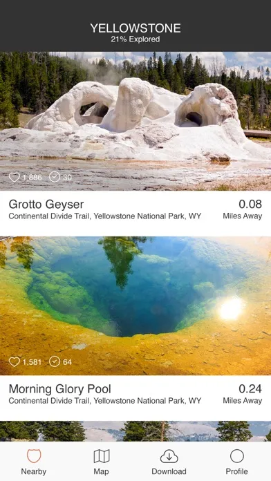 Yellowstone Offline Guide Ekran Görüntüleri