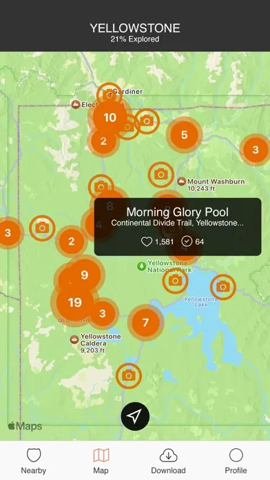 Yellowstone Offline Guide Ekran Görüntüleri