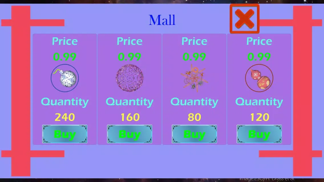 Capturas de tela do Meteor Raid