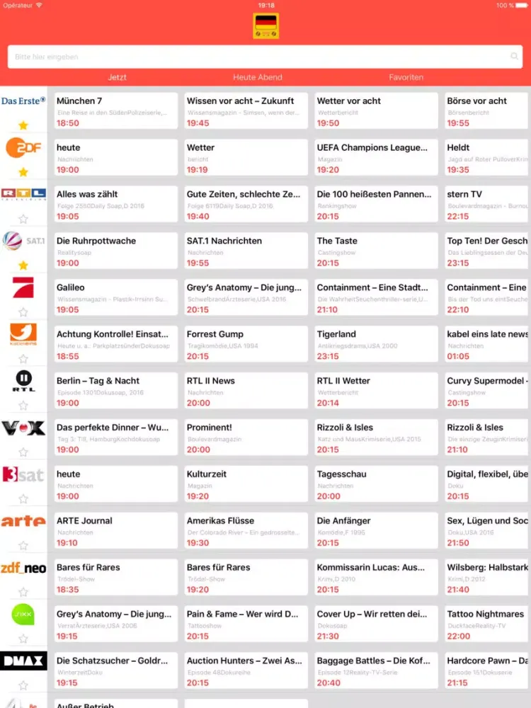 TV-Programm in Deutschland iPad  स्क्रीनशॉट