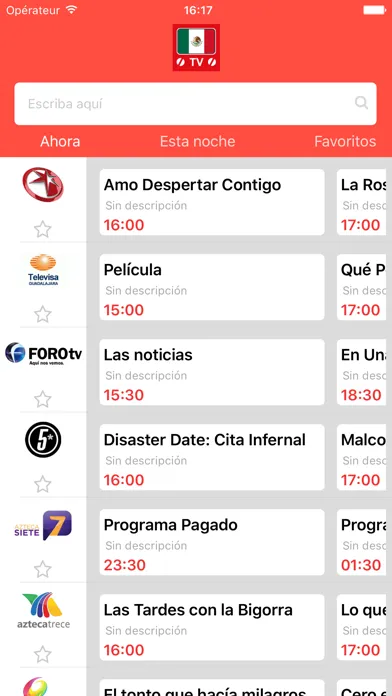 Tangkapan skrin Guía TV (Programación Televisión) México MX