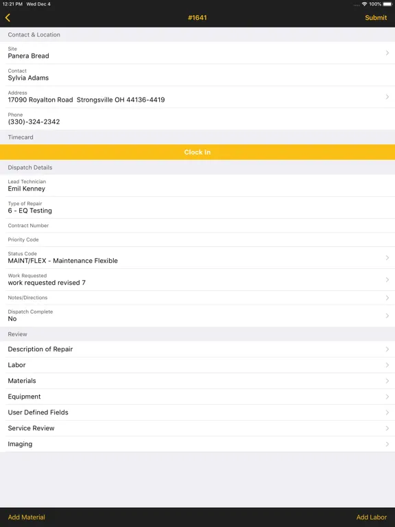 Screenshot di Foundation Service iPad 