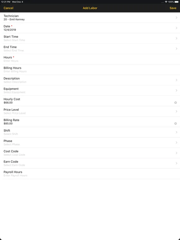 Screenshot di Foundation Service iPad 