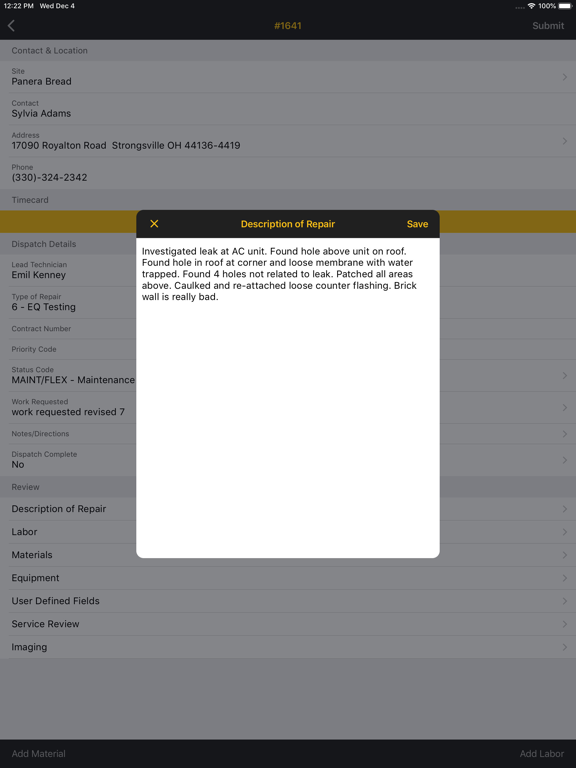 Tangkapan skrin Foundation Service iPad 