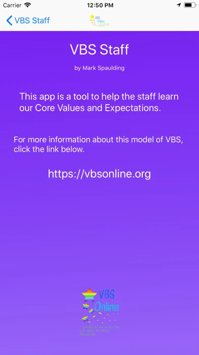 Captures d'écran de VBS Staff