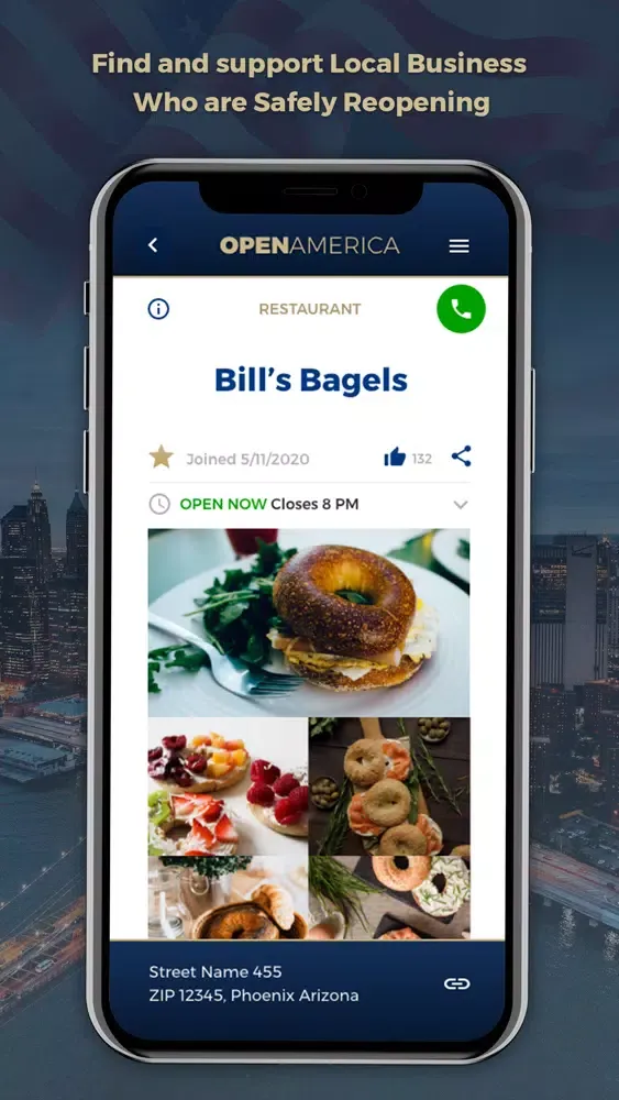 Ảnh chụp màn hình của Open America