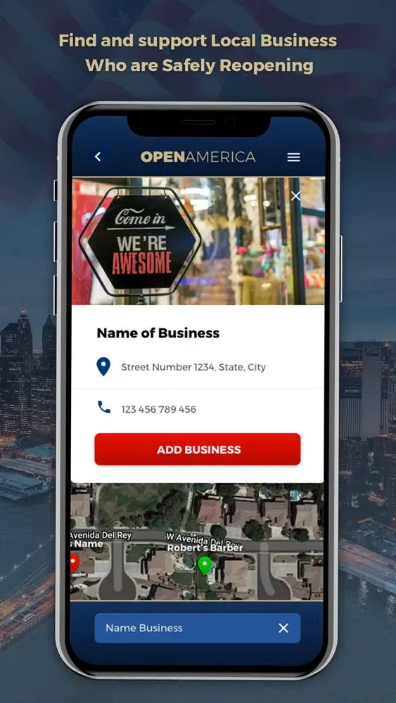 Ảnh chụp màn hình của Open America