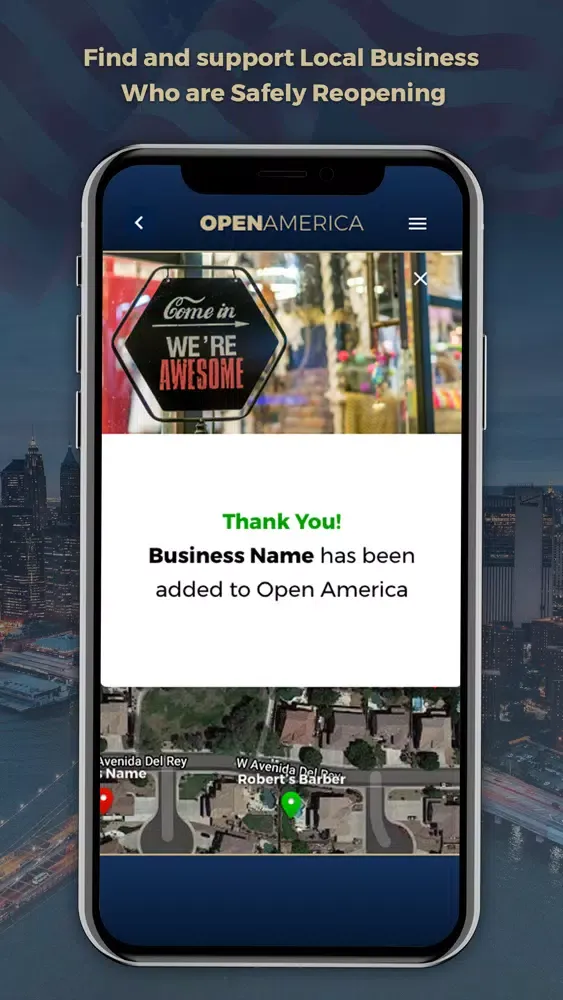 Ảnh chụp màn hình của Open America