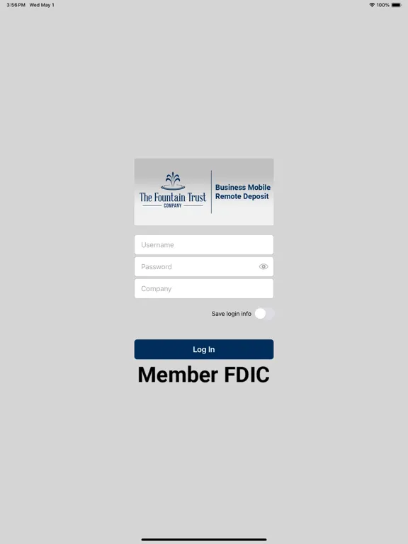 Zrzuty ekranu Fountain Trust Business mRDC iPad 