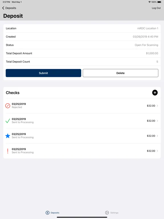 Zrzuty ekranu Fountain Trust Business mRDC iPad 