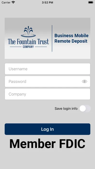 Zrzuty ekranu Fountain Trust Business mRDC