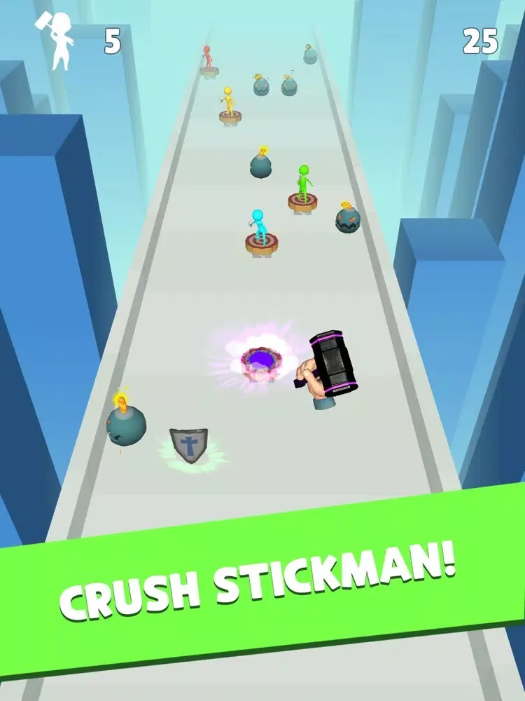 Ảnh chụp màn hình của Hammer vs Stickman iPad 