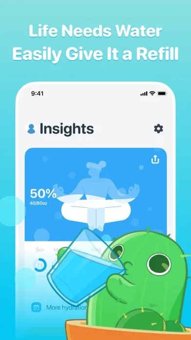 Screenshot di Plant Nanny Cute Water Tracker