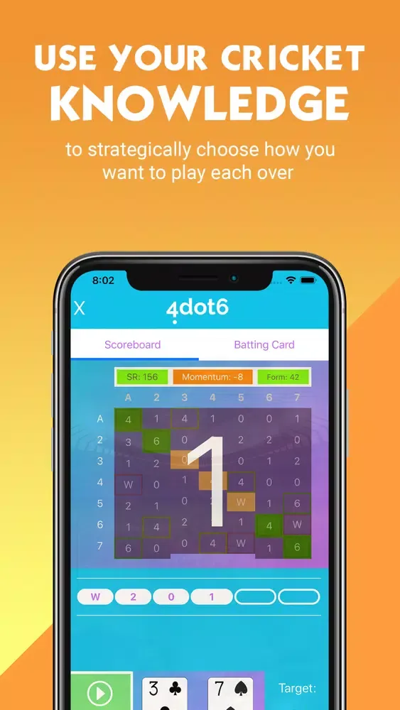 Ảnh chụp màn hình của 4dot6 Card Cricket Live