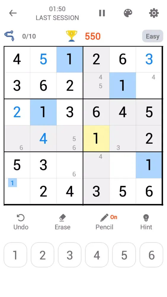 6x6 Classic Sudoku Screenshots