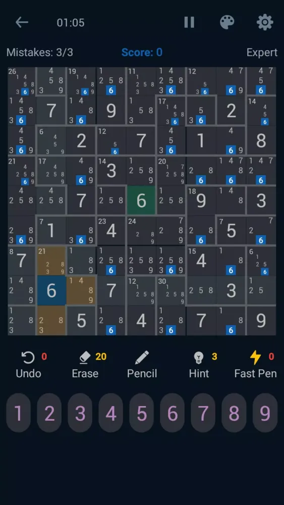 Tangkapan skrin Killer Sudoku Offline