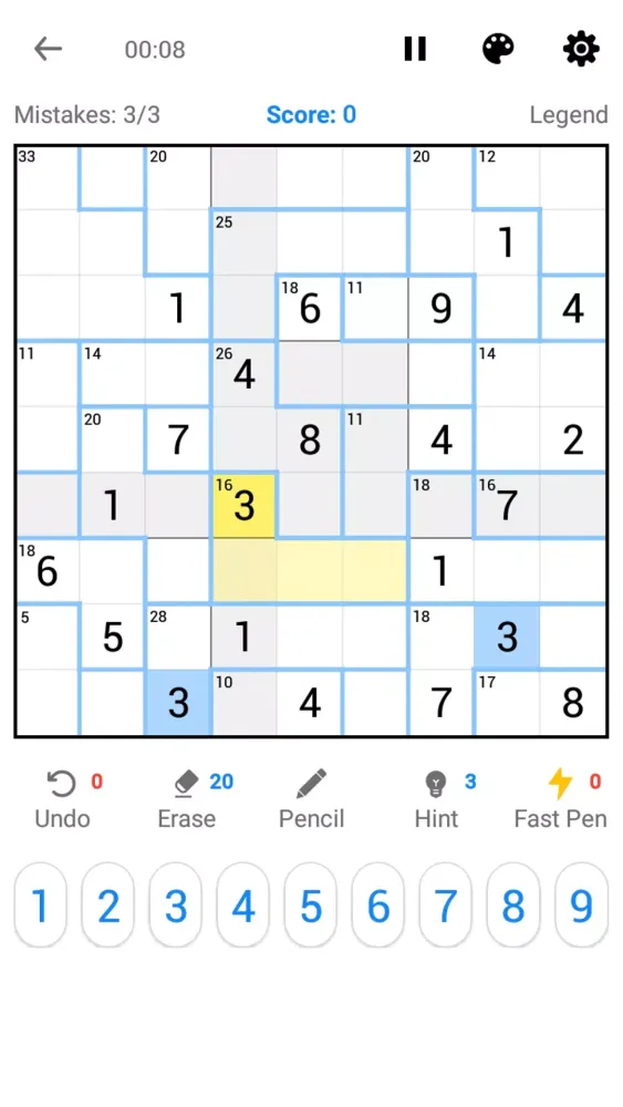Tangkapan skrin Killer Sudoku Offline