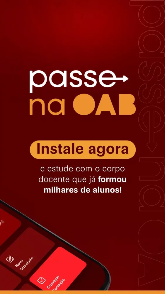 Capturas de tela do Passe na OAB