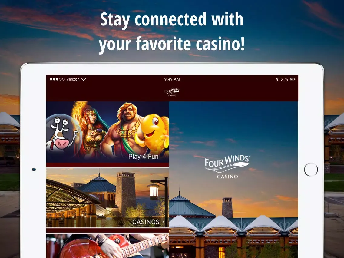 Capturas de pantalla de Four Winds Casinos iPad 