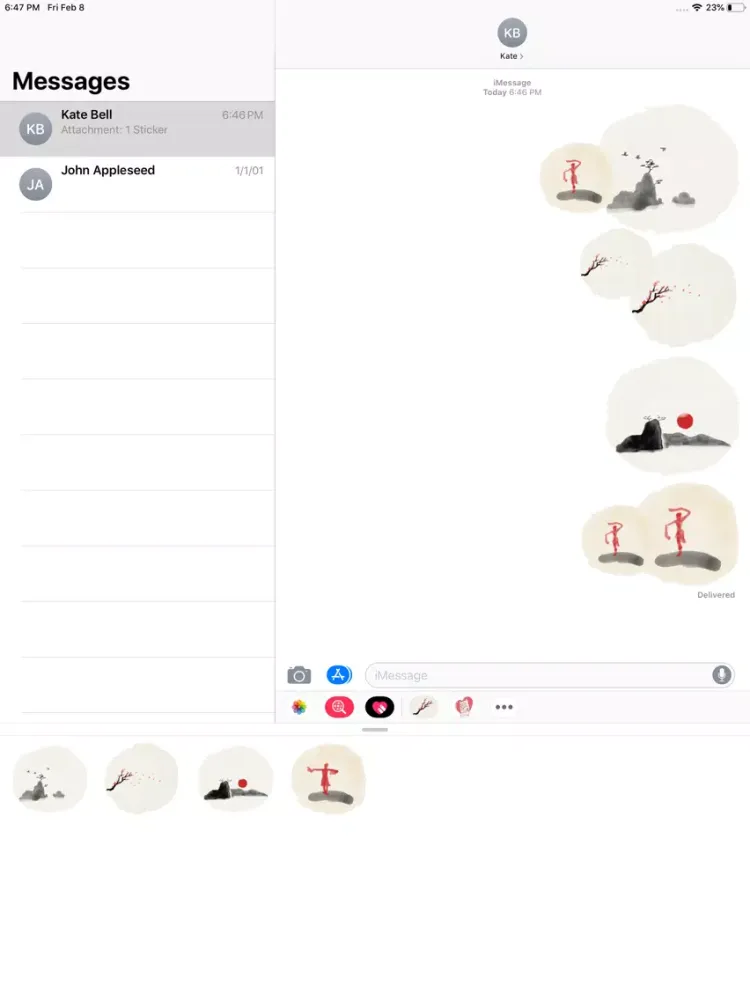 Tangkapan skrin SumukSticker iPad 