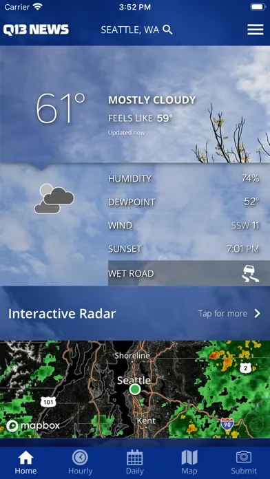 FOX 13 Seattle Weather App سکرین شاٹس