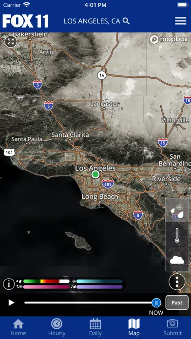 Tangkapan skrin FOX 11 Los Angeles: Weather
