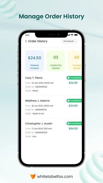 Captures d'écran de Fox-Laundry Provider